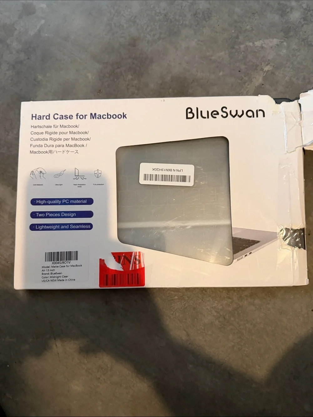 Silver Hard Case for MacBook - Durable Protective Shell
